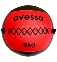 Avessa Deri Sağlık Topu 6 Kg (Kırmızı)