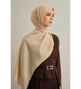 Lyocell Naia Kare Monogram Şal 6 (Gold)