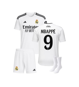 MBAPPE REAL MADRİD BEYAZ YENİ SEZON 3'LÜ ÇOÇUK FUTBOL FORMA SETİ(FORMA,ŞORT VE ÇORAP)