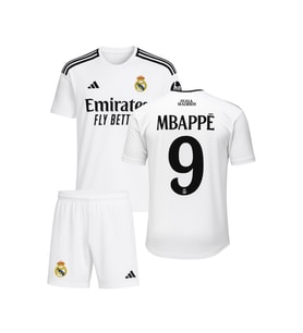 MBAPPE REAL MADRİD BEYAZ YENİ SEZON 3'LÜ ÇOÇUK FUTBOL FORMA SETİ(FORMA,ŞORT VE ÇORAP)
