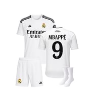 MBAPPE REAL MADRİD BEYAZ YENİ SEZON 3'LÜ ÇOÇUK FUTBOL FORMA SETİ(FORMA,ŞORT VE ÇORAP)