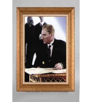 Çerçeveli Paspartulu Atatürk Tablo a137 (Gold)