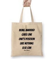 Queen Victoria Quotes Gift- Vintage Retro Rainbow Style Bez Çanta Uzun Saplı