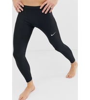 Nike Dri Fit Mobility Running Men' Tight Leggings Erkek Reflektörlü Koşu Tayt Siyah