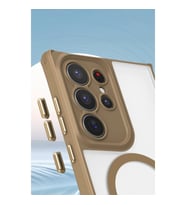 Samsung Galaxy S25 Ultra Kılıf Enka Magsafe Silikon Kılıf - Şeffaf