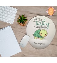 Kişiye Özel Kaplumbağa Temalı Kaplumbağa Sen Harikasın Yazılı Mouse Pad Bilek Destekli