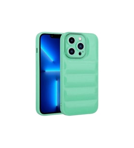 Apple iPhone 13 Pro Max Uyumlu Kılıf Kamera Korumalı Parlak Airbag'li Zore Galya Kapak (Su Yeşili)