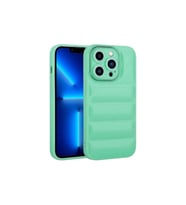 Apple iPhone 13 Pro Max Uyumlu Kılıf Kamera Korumalı Parlak Airbag'li Zore Galya Kapak (Su Yeşili)