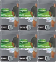 Depend Emici Külot Pants Hasta Bezi L - Büyük - Large Erkek 48 Adet (6PK*8)