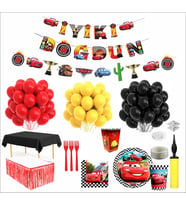 CARS TEMALI 8 KİŞİLİK FULL SET DOĞUM GÜNÜ SETİ