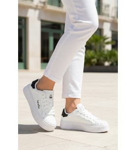 United Colors Of Benetton Bej Bağcıklı Unisex Spor Ayakkabı BNI-12152 G