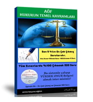 AÖF Hukukun Temel Kavramları (Çıkmış ve Çıkacak Sorular)