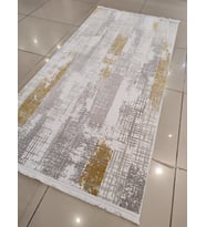 KASHE HALI MAGİC 8473 SARI KREM MODERN HALI YOLLUK 100X200 CM