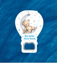 Ayıcıkli İsimli Hoş Geldin Bebek Açacak Magnet