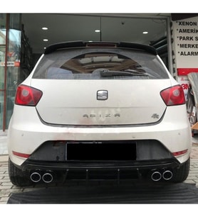 Seat İbiza Uyumlu Difüzör 6J Plastik Piano Black 4 Çıkış Egzoz (Karışık)