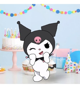Ayaklı pano Kuromi Ayaklı Pano 35 cm Doğum Günüm Masa Dekoru Oda Aksesuarı