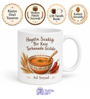 Tarhana Çorbası Temalı Baskılı Kupa Bardak Komik Hediye Porselen Mug