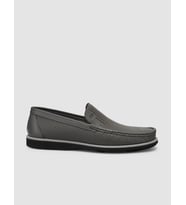 %100 Hakiki Deri Gri Erkek Loafer