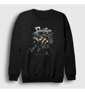 Presmono Unisex Siyah Power Of The Night Savatage Sweatshirt 551121tt
