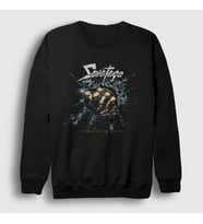 Presmono Unisex Siyah Power Of The Night Savatage Sweatshirt 551121tt