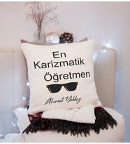 Kişiye Özel En Karizmatik Öğretmen Tasarımlı Yastık