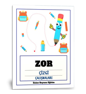 Okul Öncesi Zor Çizgi Çalışmaları YAZ SİL Kitabı