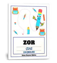 Okul Öncesi Zor Çizgi Çalışmaları YAZ SİL Kitabı