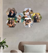 Kişiye Özel 6 Fotoğraflı Altıgen Mdf Tablo