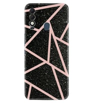 Spark 8T Kılıf Resimli Desenli Baskılı Silikon Pembe Şeritli Mermer 1312
