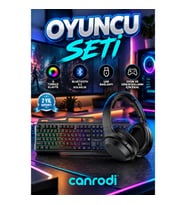 Türkçe Q Işıklı Oyuncu Klavye ve Mouse Seti – Bluetooth 5.2 Kulaklık USB Bağlantı