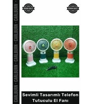 #ElFanı USB Şarjlı Taşınabilir Meyve Figürlü Masaüstü Sevimli Tasarımlı Telefon Tutuculu El Fanı
