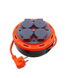 BYLİON EV TİPİ MAKARA KABLO KAPAKLI 3x1 5MT (Turuncu)