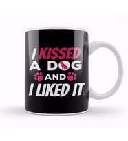 Cute & Funny I Kissed a Dog And I Liked It Dog Kupa Bardak Porselen
