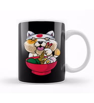Kawaii Cat Ramen Bowl Funny Anime Noodles Kitty Kupa Bardak Porselen
