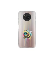 Poco X3 NFC ile uyumlu Splash arı tasarımlı şeffaf silikon kılıf