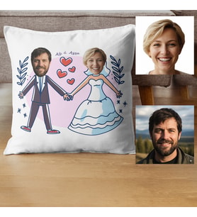 Kişiye Özel Gelin Damat Yastık
