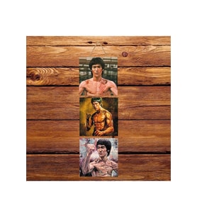Bruce Lee Üçlü Retro Ahşap Poster Ü119