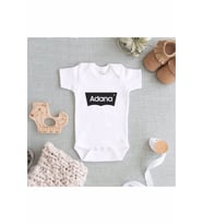 Unisex Beyaz Baskılı Zıbın