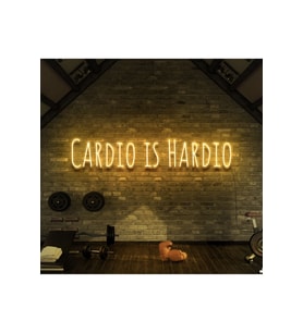 CARDIO IS HARDIO Yazılı Neon Tabela