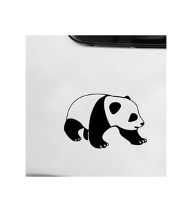 Ayı Vahşi Hayvanlar Tasarım Oto Sticker Siyah 15*7 Cm