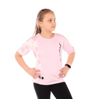 Toontoy Kız Çocuk Baskılı Tişört (Açık Pembe)