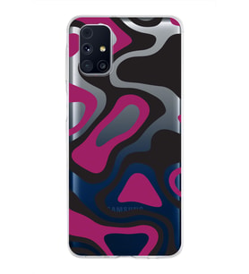 Samsung Galaxy M31s Kapak Renkli Desen Tasarımlı Şeffaf Silikon Kılıf