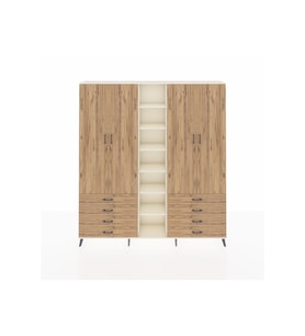 Arges Gardrop 10 Raflı 8 Çekmeceli 2 Askılı 220x30x243 Aytaşı-Çam