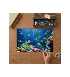 Denizaltı Canlıları Tasarımı 240 parça Ahşap Puzzle Ahşap Kutuda MP00784