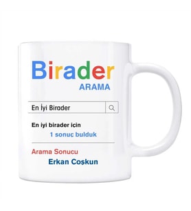 Kişiye Özel İsimli Birader Google Arama Motoru Kupa Bardak