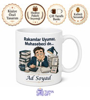 Vergi Haftasında Bilanço Hazırlayan Muhasebeci Uykusuzluk Kupa Bardak Hediye