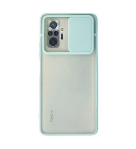 Xiaomi Redmi Note 10 Pro Kılıf Palm Buzlu Kamera Sürgülü Silikon - Turkuaz