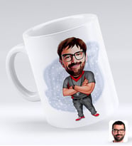 BK Gift Kişiye Özel Erkek Antrenör Karikatürlü Beyaz Kupa Bardak-2
