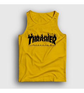 Presmono Unisex Sarı Logo V6 Thrasher Atlet 279542tt (Sarı)