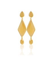 Kadir Jewellery 22 Ayar Altın Kaplama Kadın Sallantılı Küpe -El İşçiliği Ve Hipoalerjenik Küpe